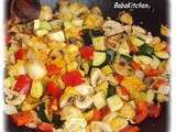 Légumes sautés au wok, sauce chili