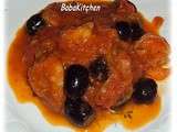 Scampis aux tomates fraiches et olives noires