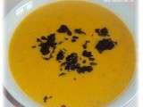 Soupe veloutée aux carottes, jardinière et philadelphia