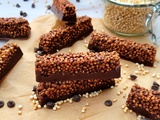 Barres céréales de quinoa soufflé et chocolat
