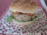 Burgers sucrés-salés : steak de porc customisé, et abricots rôtis aux herbes de Provence