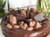 Gâteau d'anniversaire multi-chocolats et mousse mascarpone