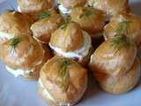 Choux festifs :saumon fumé, aneth, citron