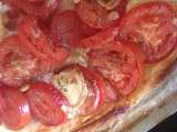 Tarte fine aux tomates bio et chèvre d'été (végétarien)