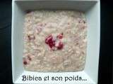 Raspberries egg white oatmeal breakfast - Petit dej' framboises, avoine et blancs d'oeufs {light}