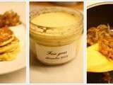 Blini aux abricots et confiture d'oignons
