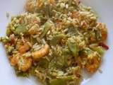 Wok de crevettes aux légumes au Délicook
