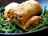 Omelette roulée curcuma et salicorne
