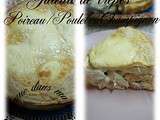 Gâteau de crêpes poireau/poulet/champignon
