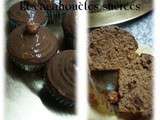 Muffins au chocolat noisettes et cacahuètes sucrées