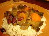 Couscous d'aubergines et de carottes aux haricots rouges et aux épices (Vegan)