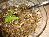 Salade de lentilles vertes aux graines et à la menthe fraîche (Vegan)