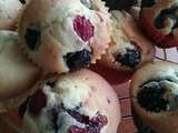 Muffins ultra moelleux au mascarpone et aux fruits rouges frais