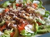 Salade végétarienne aux deux lentilles, quinoa et crudités ( Végan )