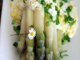 Asperges blanches façon mimosa