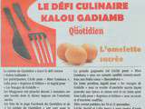 Cornets Vanillé Crousty-moelleux aux Fruits et Sauce  Chocombava  ou Omelette Sucrée pour le défi  Kalou Gadiamb 
