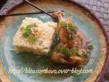 Poulet au Tamarin (Chine) et son Riz Frit au Sésame et Oignons Verts