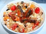 Salade de quinoa aux légumes et pilchards