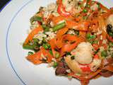St Jacques et légumes croquants saveur thaïe, riz complet