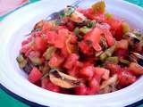 Salade froide marocaine aux poivrons,tomates et moules