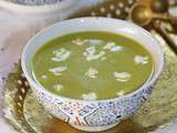 Velouté de petits pois et fromage Kiri goût Chèvre