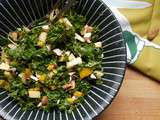 Salade vitaminée 2.0 {chou kale, pomme, poivron jaune et amandes}