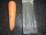 Pour Halloween avec des pâtes et des carottes