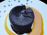Gâteau chocolat au coeur coulant et son caramel de mangue