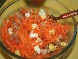 Salade carottes-œuf-lardons