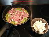 One person / One pasta - lardons, petits pois et féta