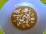Crème de courgettes, gnocchis au basilic et ricotta