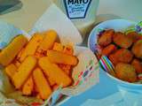 Nuggets de poulet et frites de polenta