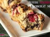Muffins Framboise & Chocolat Noir