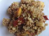 Salade de quinoa et boulgour aux pêches et parmesan