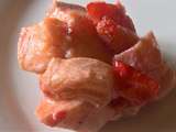Tartare de saumon aux fraises et à la vanille