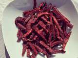 Frites de betteraves rouges
