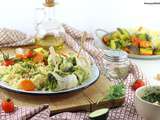 Couscous aux Légumes de Printemps, Filets de Merlan et Pesto de Coriandre