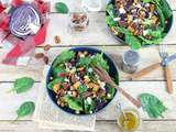 Salade d'Hiver Patates Douces Rôties, Chou Rouge et Bleu d'Auvergne