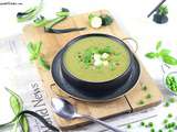 Soupe Verte de Printemps {Courgettes, Poivron Vert et Petits Pois}
