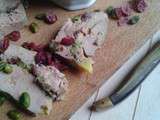 Terrine de foie gras aux cranberries et pistaches