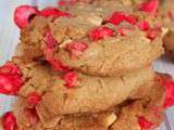 Cookies aux pralines roses et chocolat blanc… un petit peu de douceur pour se réchauffer