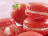 Macarons à la fraises… bouchées plaisir tendres et fruitées