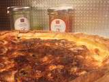 Quiche crème de poivrons, aubergines et chèvre