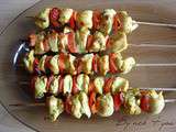 Brochettes de poulet mariné au curry