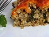 Gratin de quinoa au coriandre et cheddar