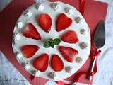 Layer cake à la fraise et chantilly mascarpone