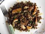 Salade de lentilles aux poissons fumés
