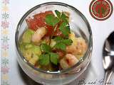 Verrine de crevettes à l’avocat