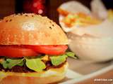 Burger Gourmet aux lentilles et frites de potiron