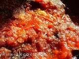 Aubergines et coulis de tomate